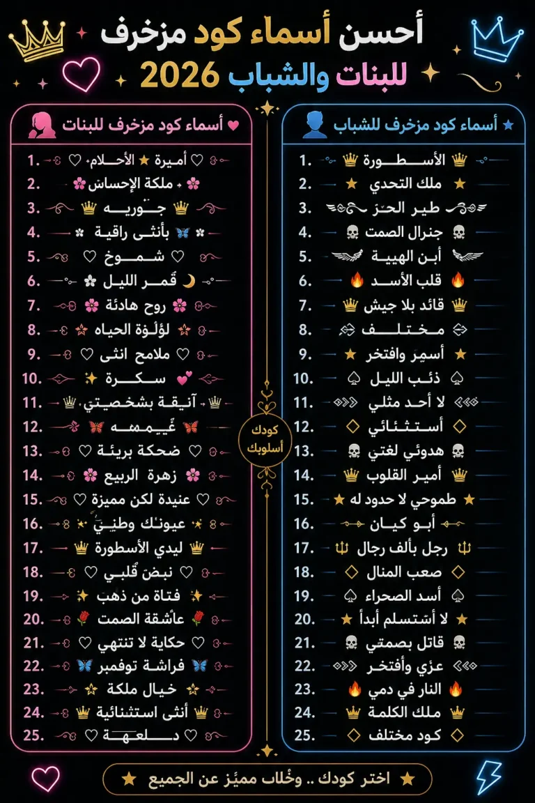 اكتشف أجمل أسماء كول